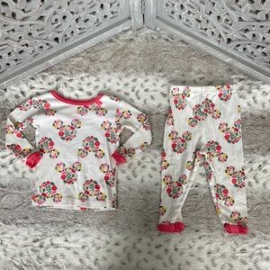 Disney Baby pajama set girls 18 months Minnie Mouse floral Lovecore girlhoodcore